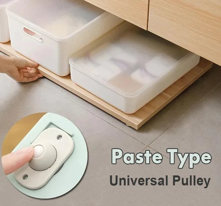 Paste Type Pulley Universal Wheel (4 PCS/SET)