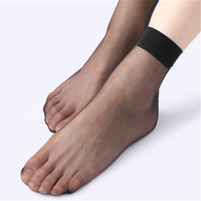 Women Transparent Ankle Hosiery Socks (10 Pairs)