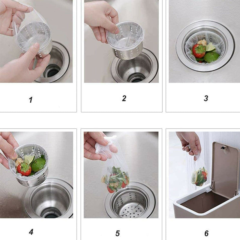 Kitchen Sink Disposable Straine Trash Bags (100pcs)