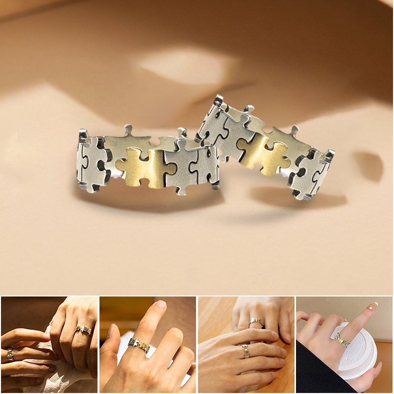 You are My Missing Piece Puzzle Couple Ring