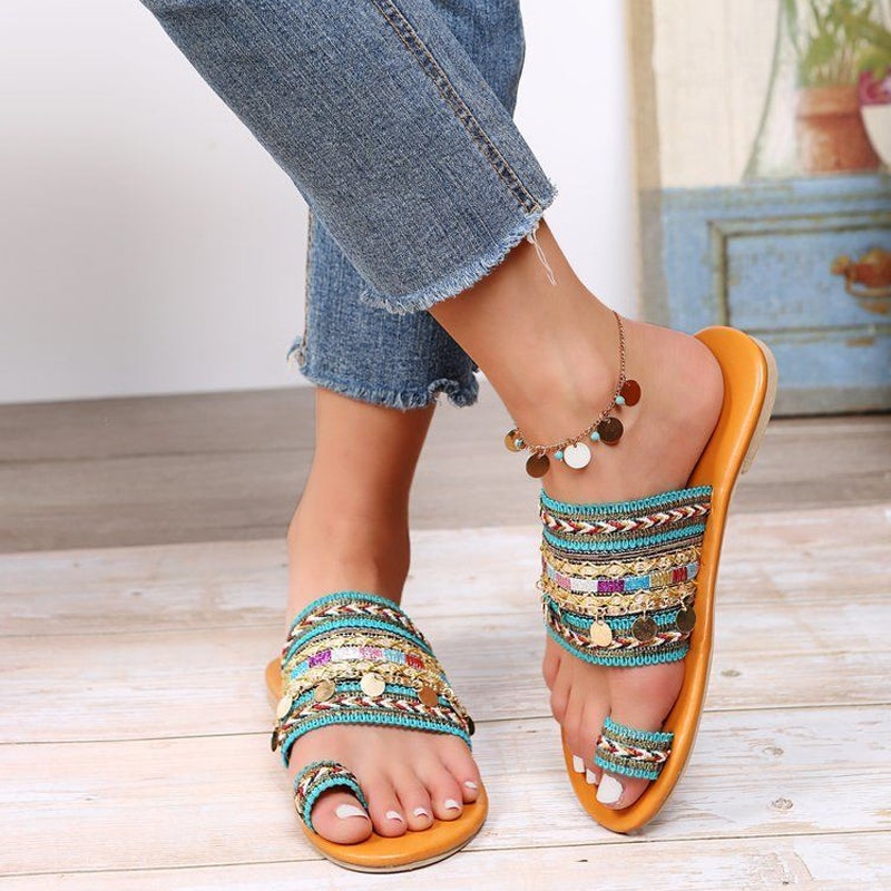 Boho Style Toe Ring Sandals