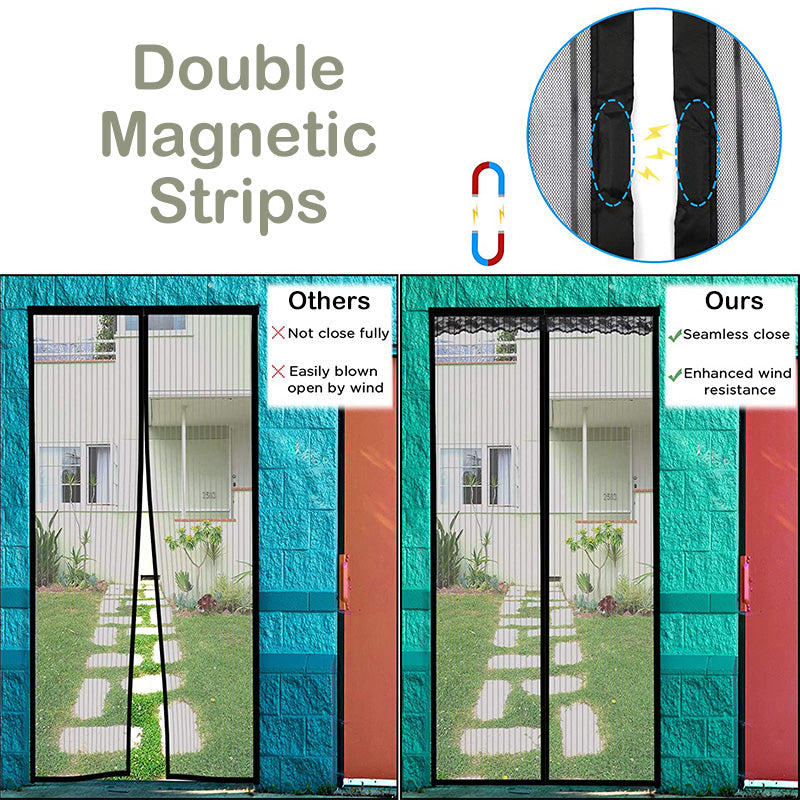Full Frame Velcro Magnetic Door Curtain