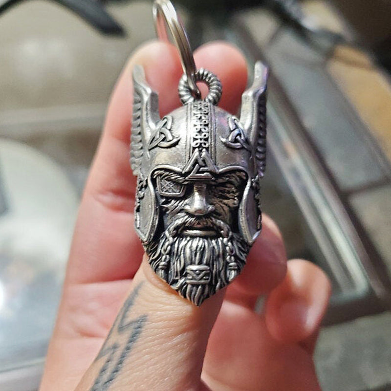 Viking God Guardian Ride Bell Keychain