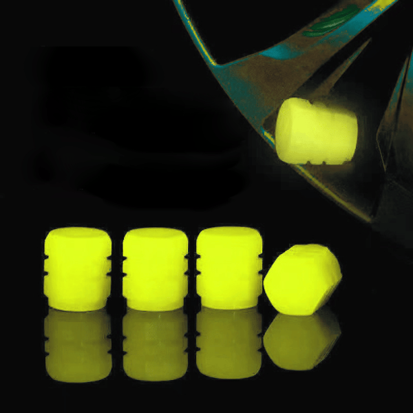 Universal Fluorescent Tire Valve Caps (4 PCS/Set)