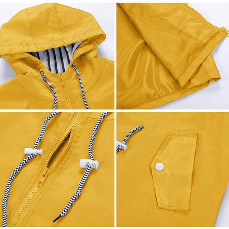 Buttylife™Long waterproof hooded jacket