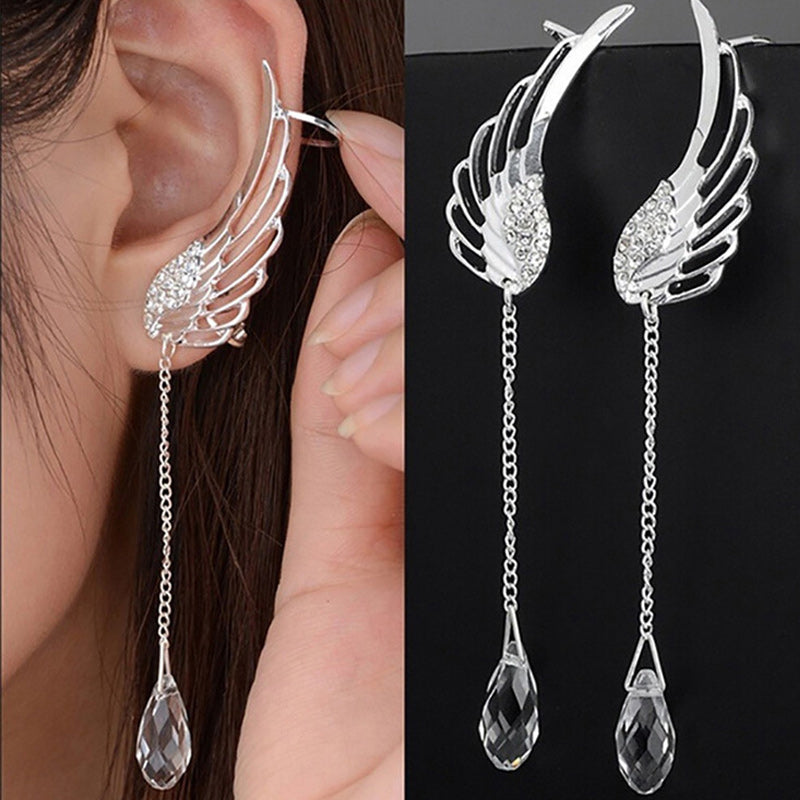 Angel Wings Glitter Diamond Earrings